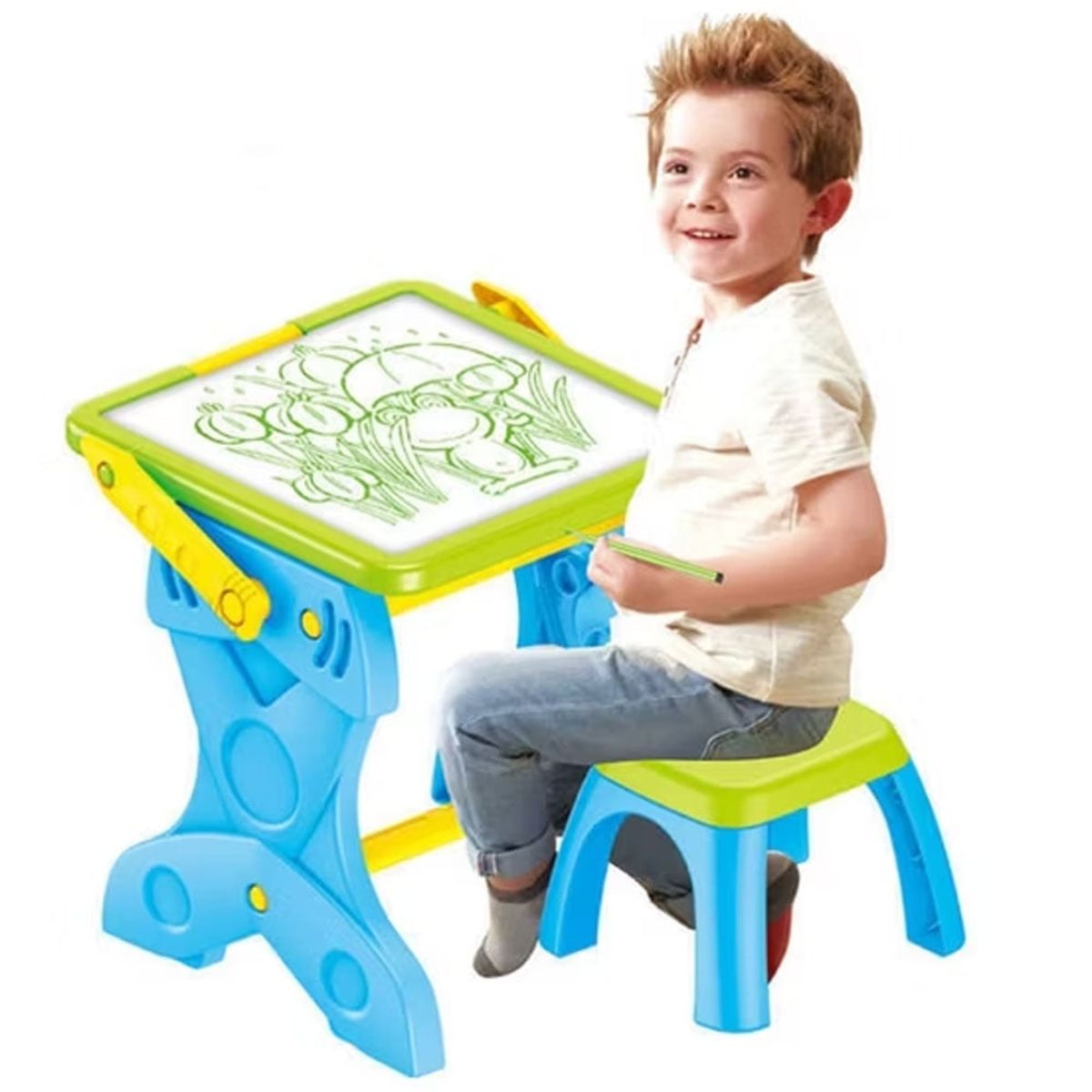 YINGLING - Mesa de Dibujo y Escritorio de Aprendizaje Multiuso 2 en 1