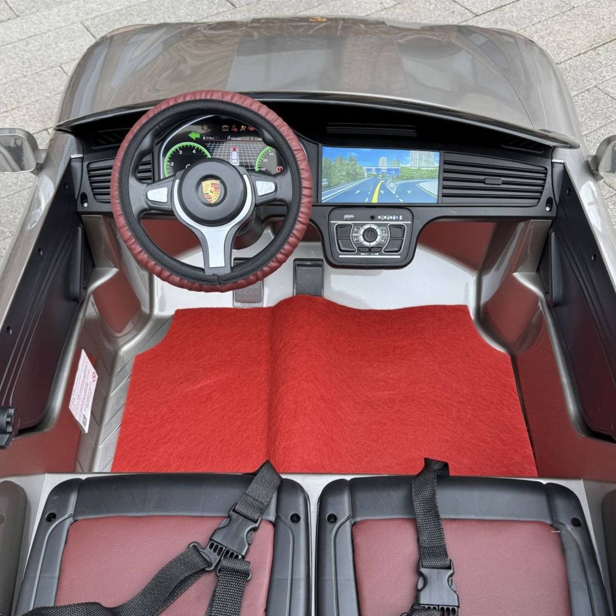 GENERICO - Carro a Batería para Niño PORSHE PANAMERA Gris