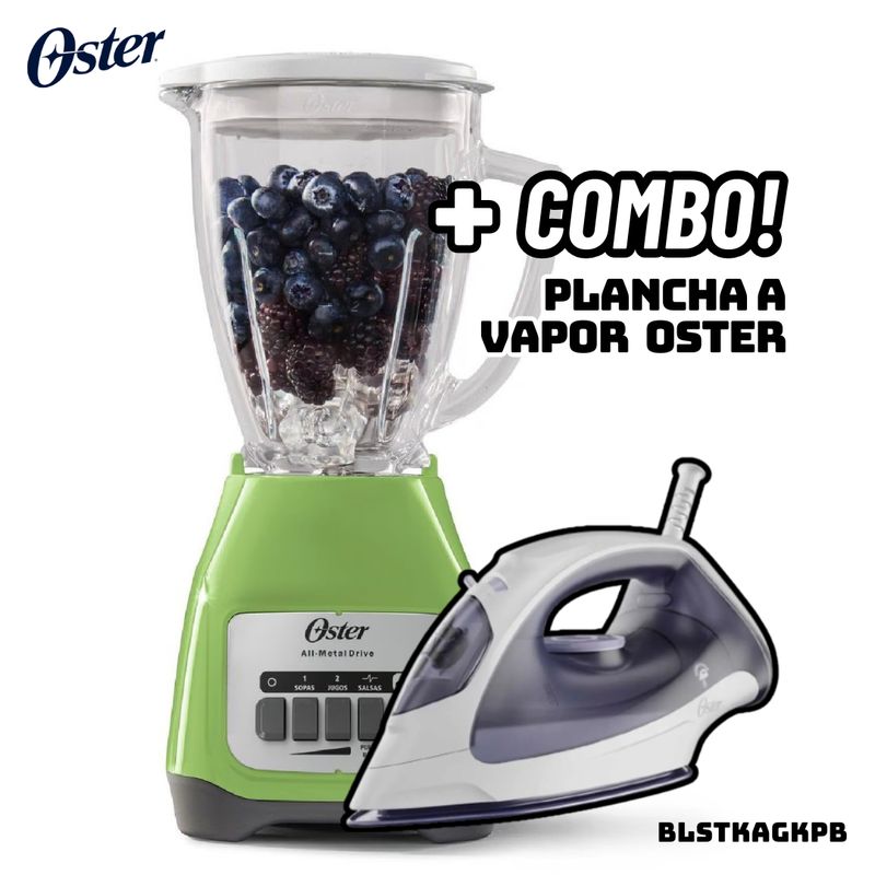 OSTER - LICUADORA OSTER 2 VELOCIDADES 800W KIWI - BLSTKAGKPB + PLANCHA OSTER