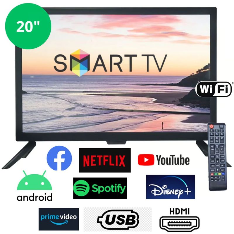 GENERICO - Televisor Smart LED 20 Pulgadas con ANDROID12 YUNTEL