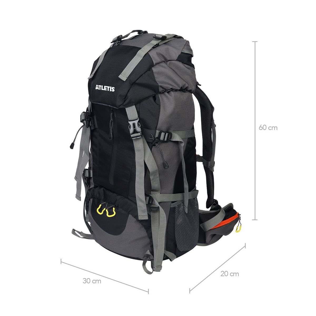 ATLETIS - Mochila Camping 50L Negro