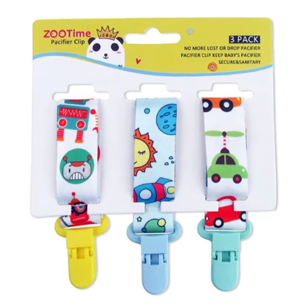 GENERICO - Clip sujetador para chupon x 3 unid