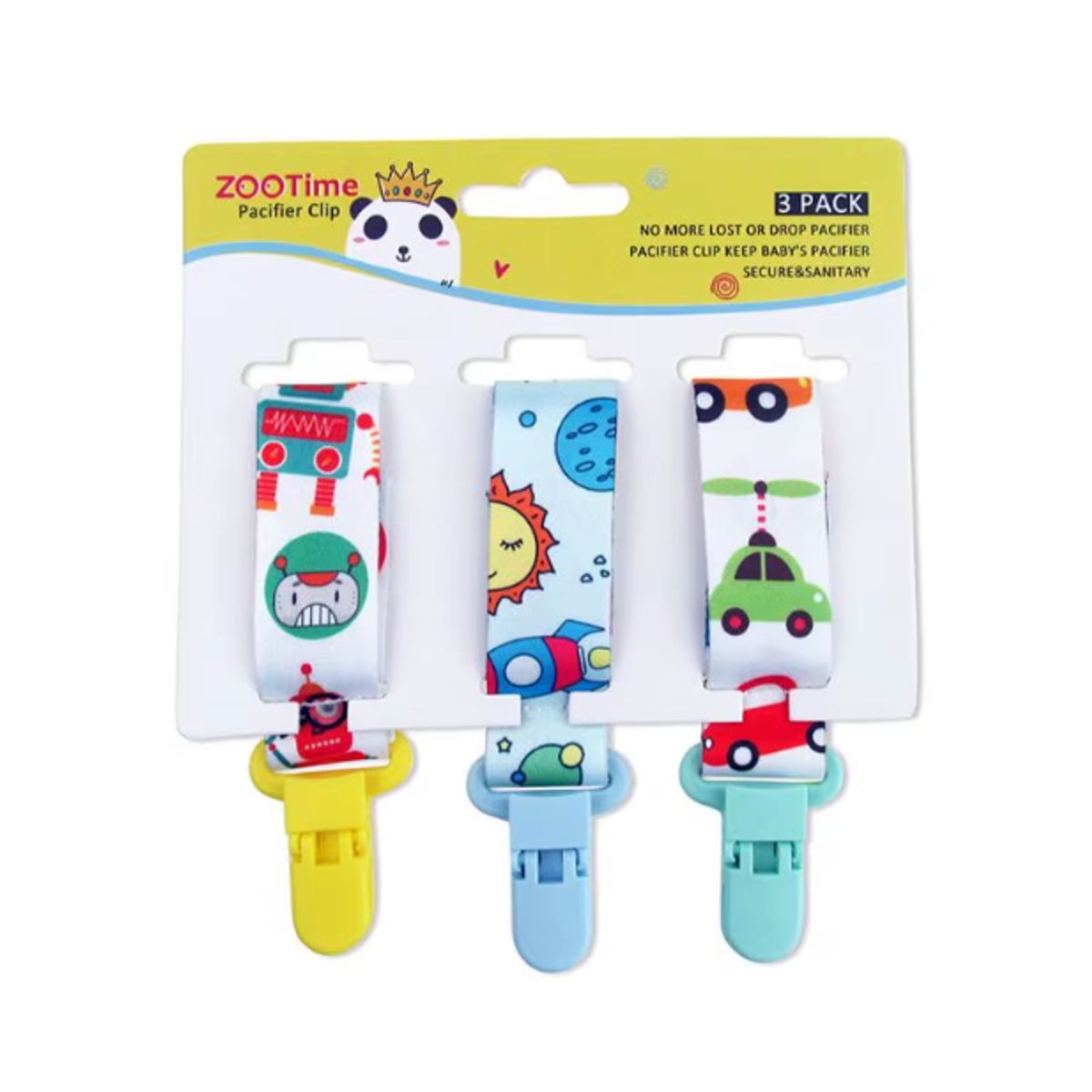 GENERICO - Clip sujetador para chupon x 3 unid