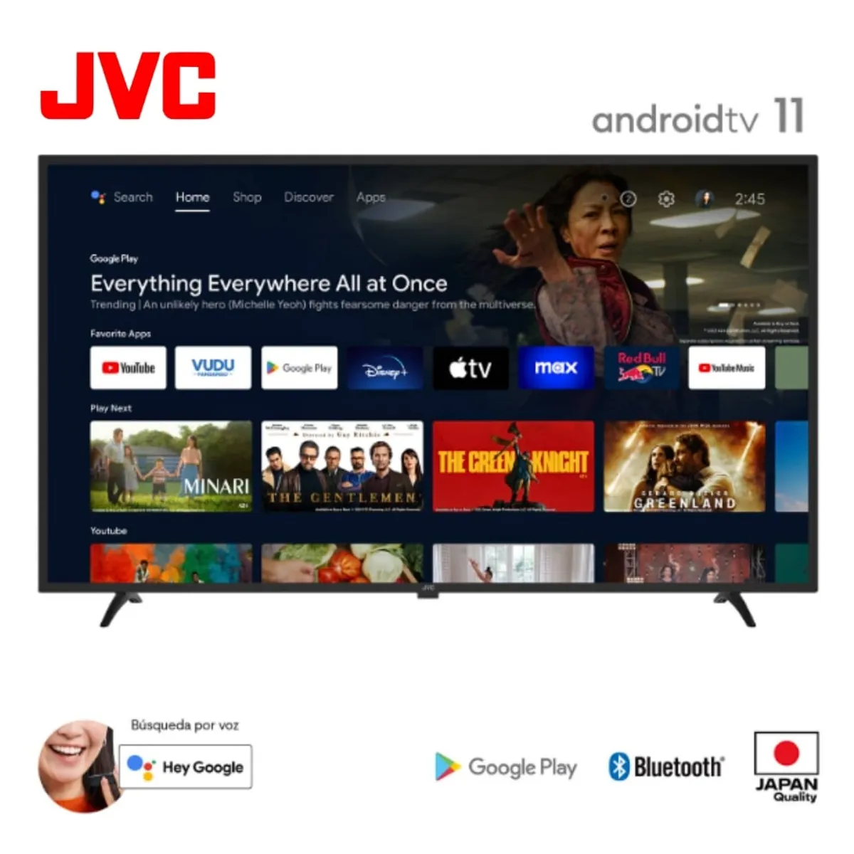 GENERICO - Televisor JVC 40 Smart TV Android TV FHD LED LT-40KB327
