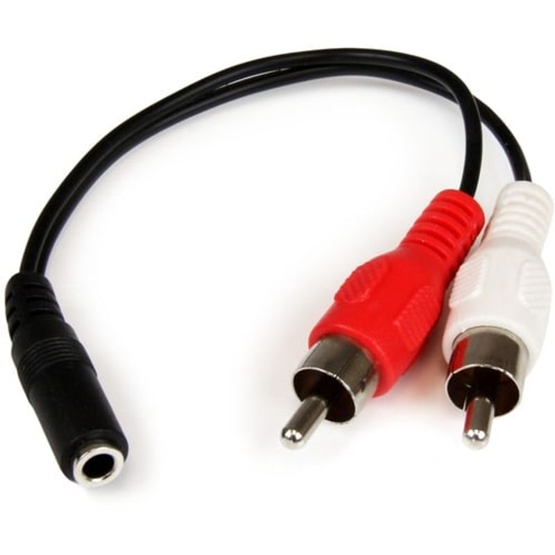 STARTECH - CABLE ADAPTADOR STARTECH 15CM DE AUDIO 35MM A 2X RCA MACHO PN MUFMRCA