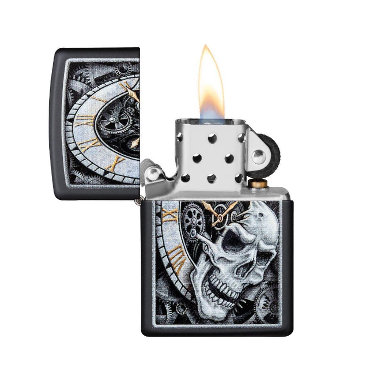 ZIPPO - Encendedor ZIPPO Skull Clock Design
