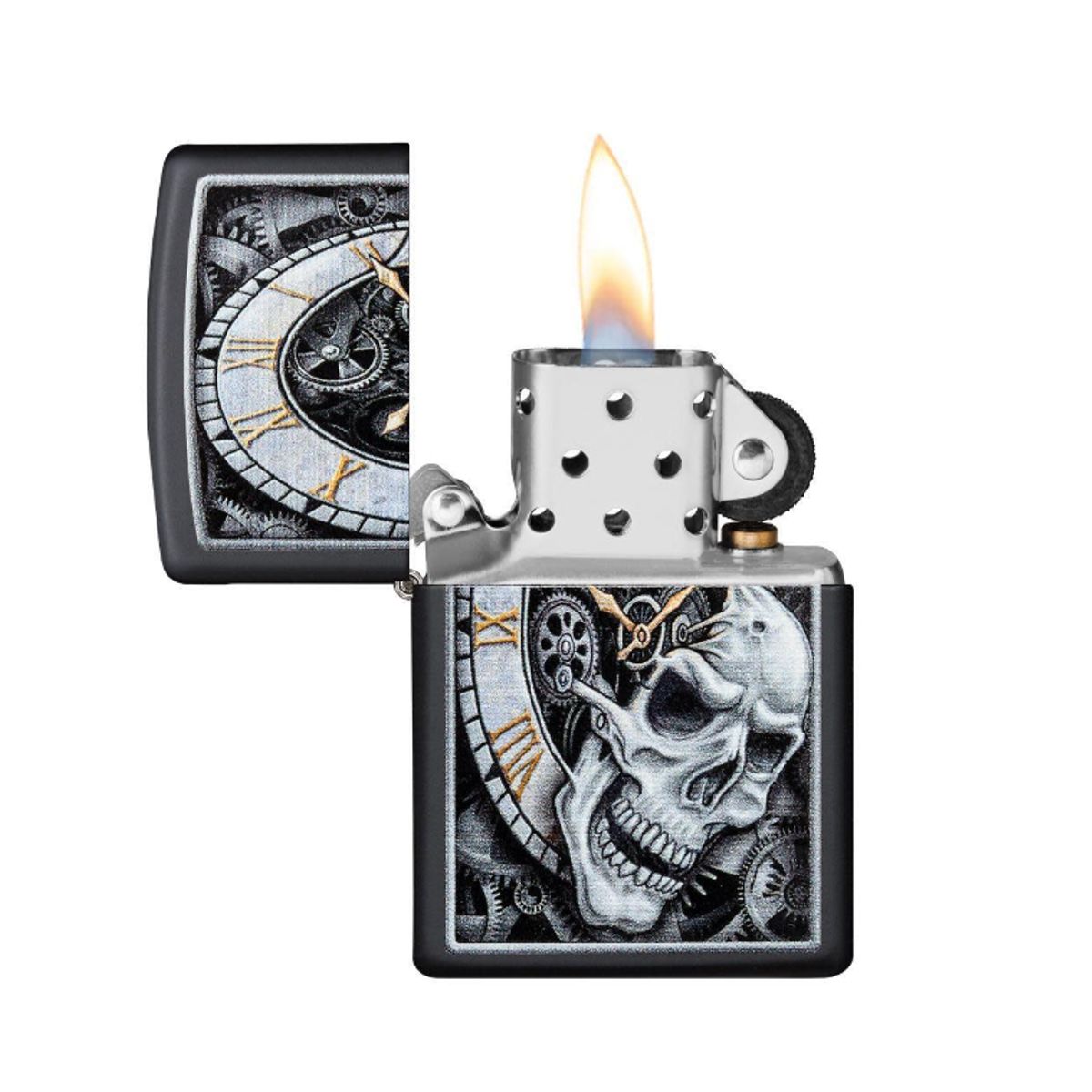 ZIPPO - Encendedor ZIPPO Skull Clock Design