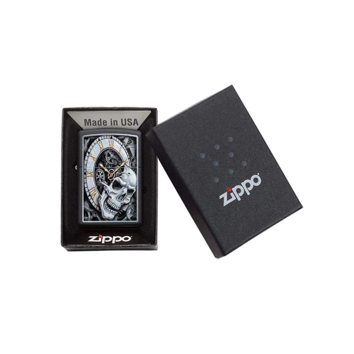ZIPPO - Encendedor ZIPPO Skull Clock Design