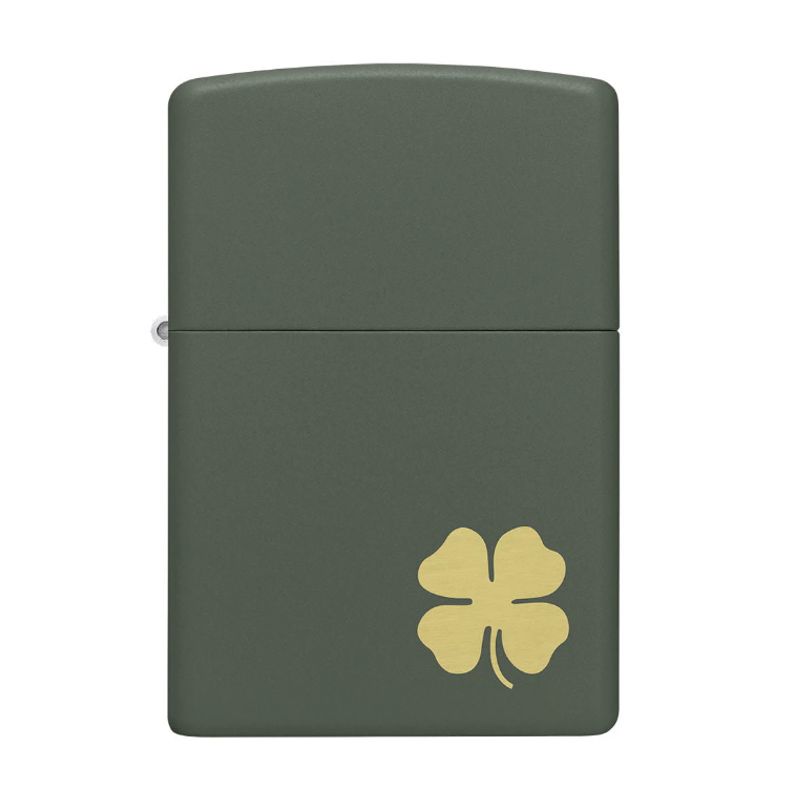 ZIPPO - Encendedor ZIPPO Four Leaf Clover in Green Matte