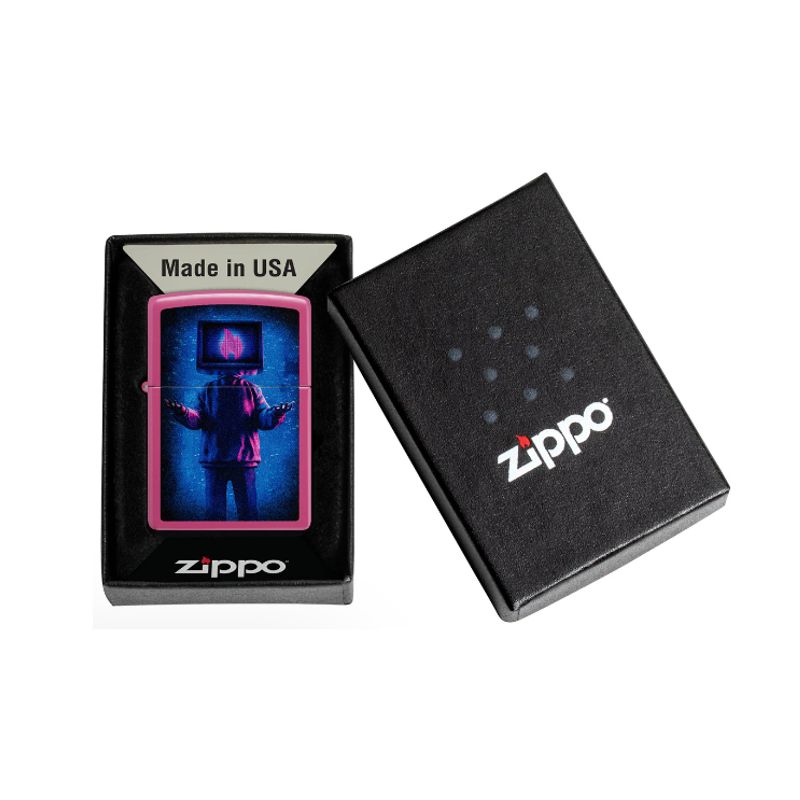 ZIPPO - Encendedor ZIPPO Flame TV Man Design