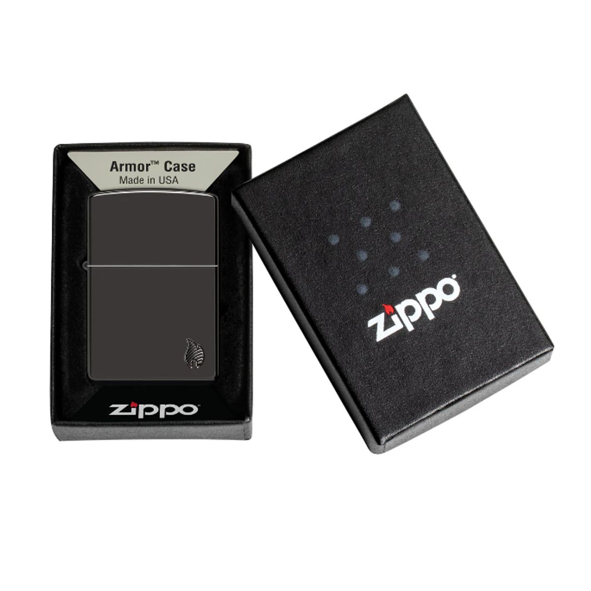 ZIPPO - Encendedor ZIPPO Armor® High Polish Black Flame Design