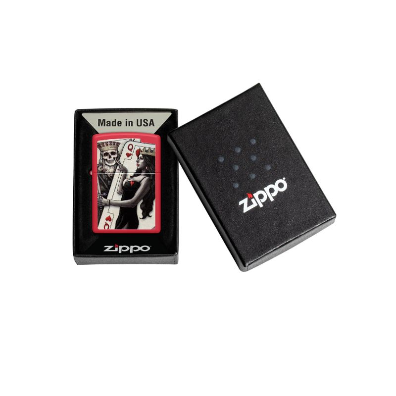 ZIPPO - Encendedor ZIPPO Skull King Queen Beauty