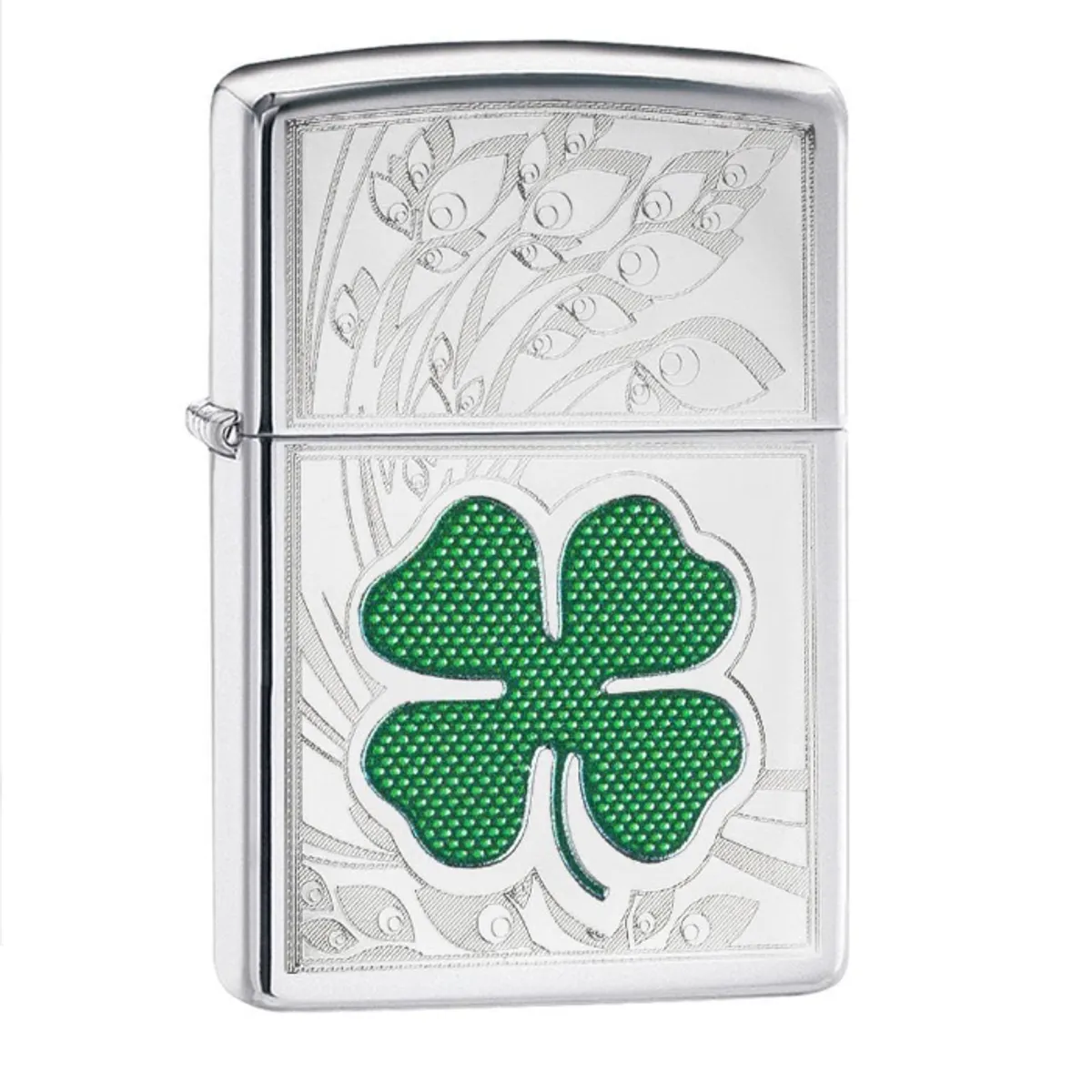 ZIPPO - Encendedor ZIPPO Clover High Polish Chrome Design