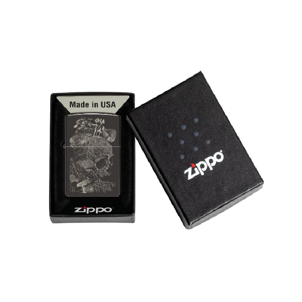 ZIPPO - Encendedor ZIPPO Skull Mushroom Design
