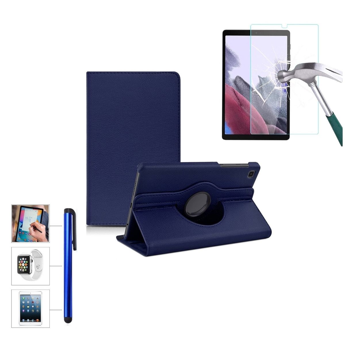 Funda + Mica Vidrio + Lapiz para Samsung Tab A7 Lite 8.7 2021 SM-T220, marca GENERICO - Foto Principal