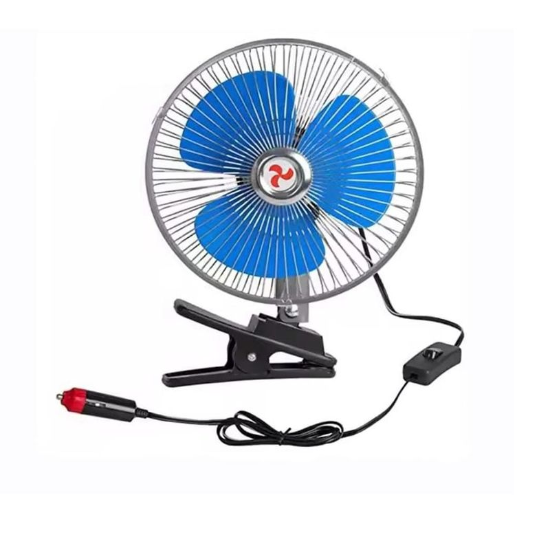 GENERICO - Ventilador Para Auto 6 pulgadas  12V Giratorio con Gancho