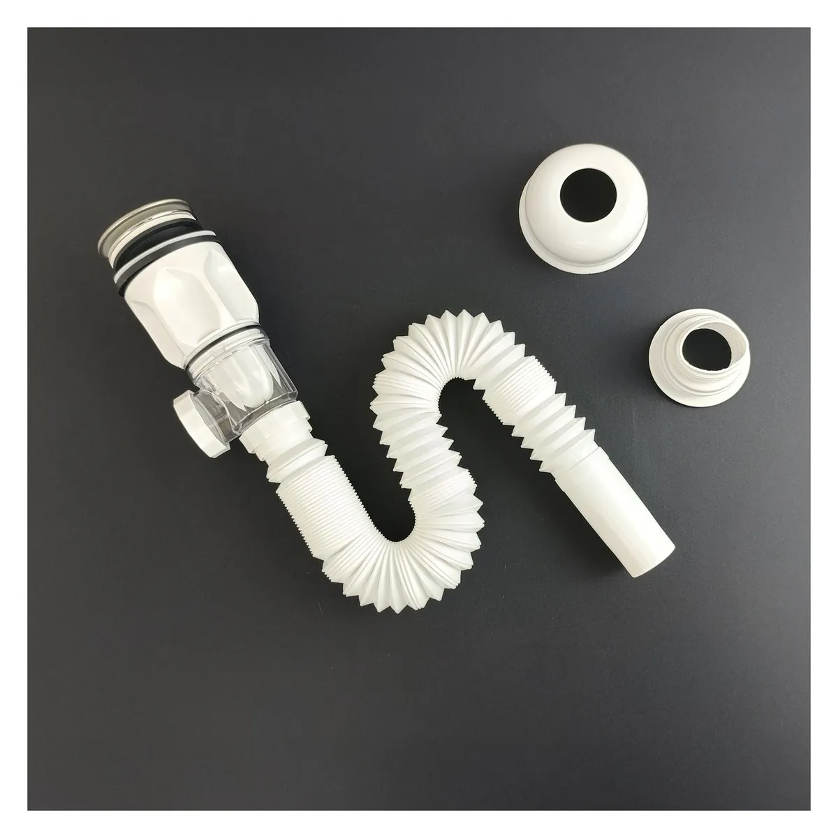 STONE - DESAGUE PUSH GRANDE + TRAMPA BOTELLA VERSATIL  ANTIOLORES BLANCO STONE