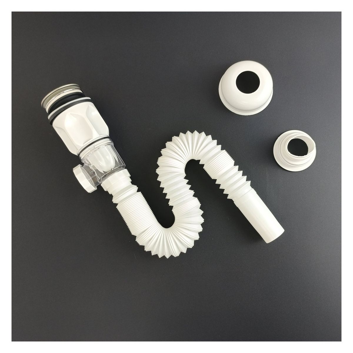 STONE - DESAGUE PUSH GRANDE + TRAMPA BOTELLA VERSATIL  ANTIOLORES BLANCO STONE