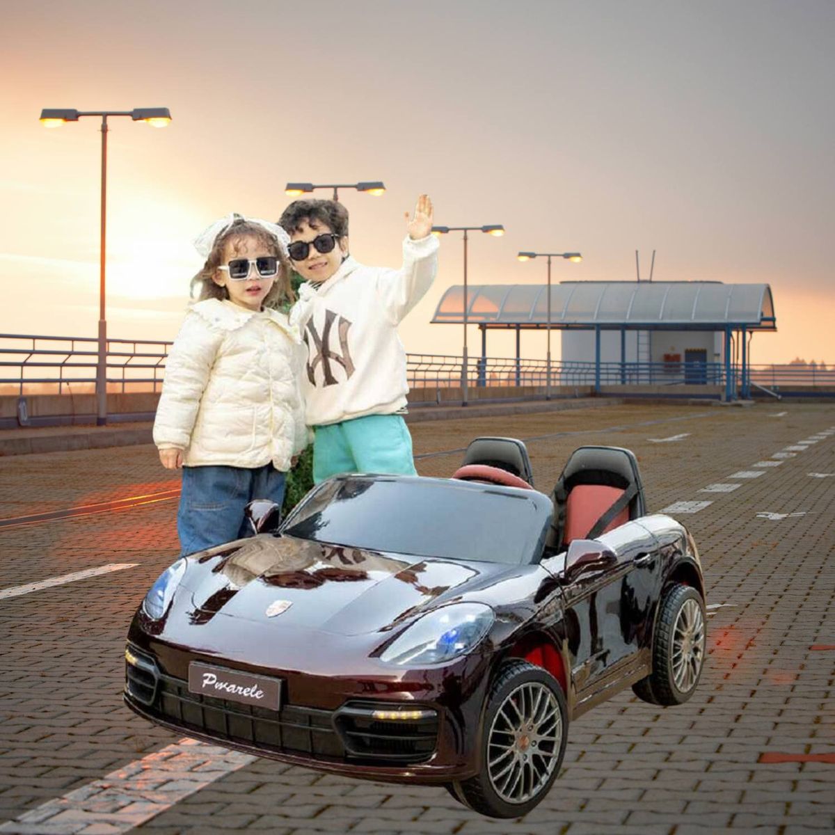 GENERICO - Carro a Batería para Niño PORSHE PANAMERA vino