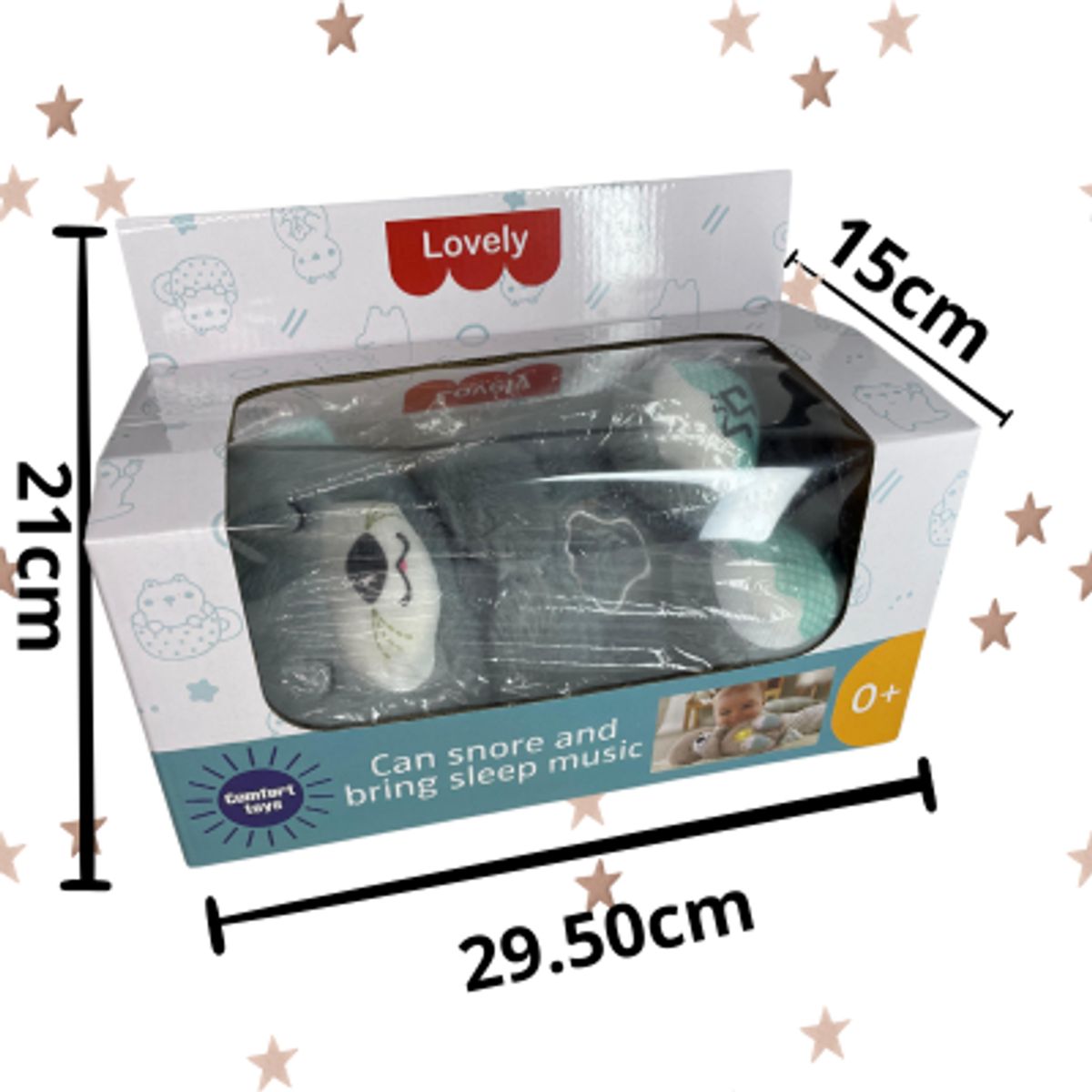 GENERICO - Peluche Nutria Que Respira Musical Con Luz- GRIS