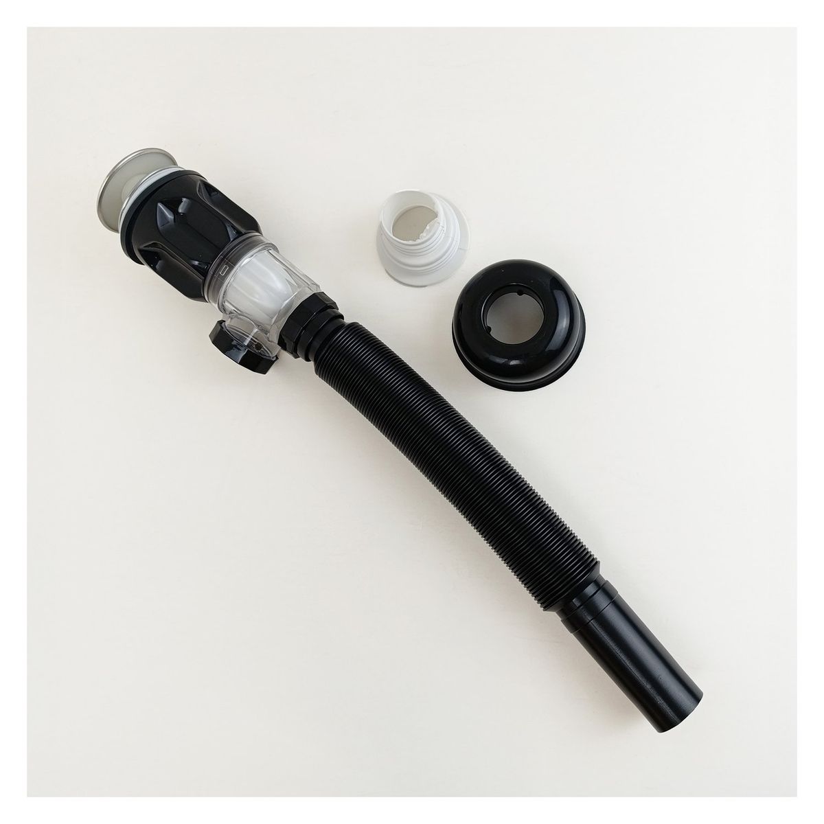 STONE - DESAGUE PUSH GRANDE + TRAMPA BOTELLA VERSATIL  ANTIOLORES NEGRO STONE