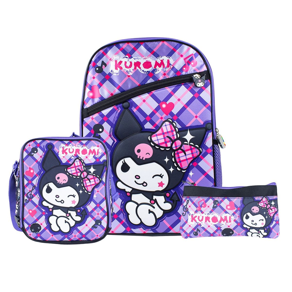 SCOOL - Set KUROMI Mochila-Lonchera-Cartuchera marca Scool