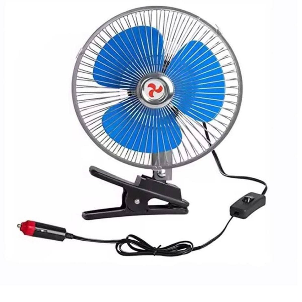 GENERICO - Ventilador Para Camion 8 Pulgadas 24V Giratorio con Gancho