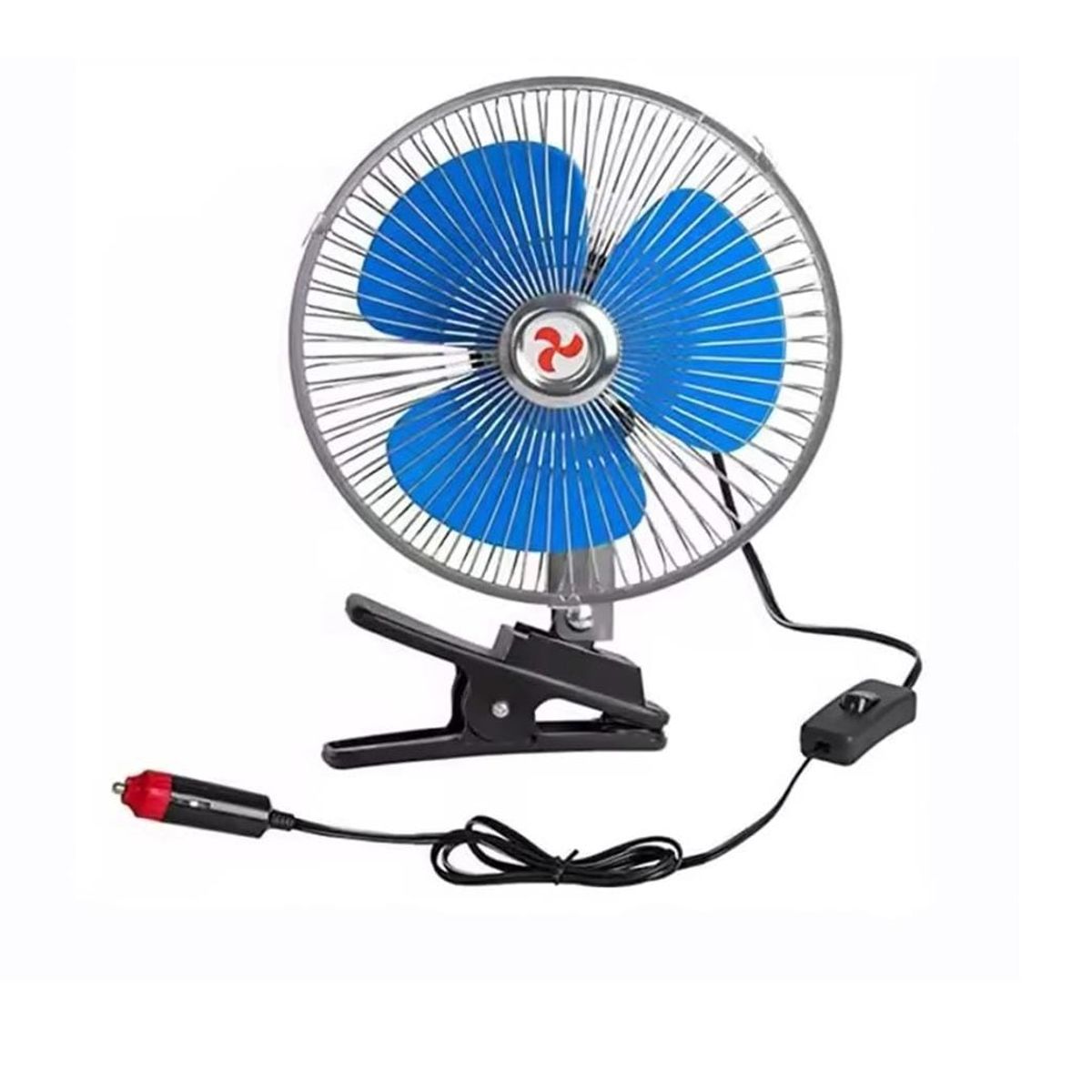 GENERICO - Ventilador Para Camion 8 Pulgadas 24V Giratorio con Gancho