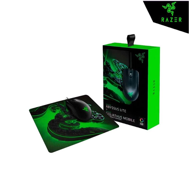 RAZER - kit Gaming Razer Mouse Abyssus Lite+Mouse Pad Goliathus Mobile CB
