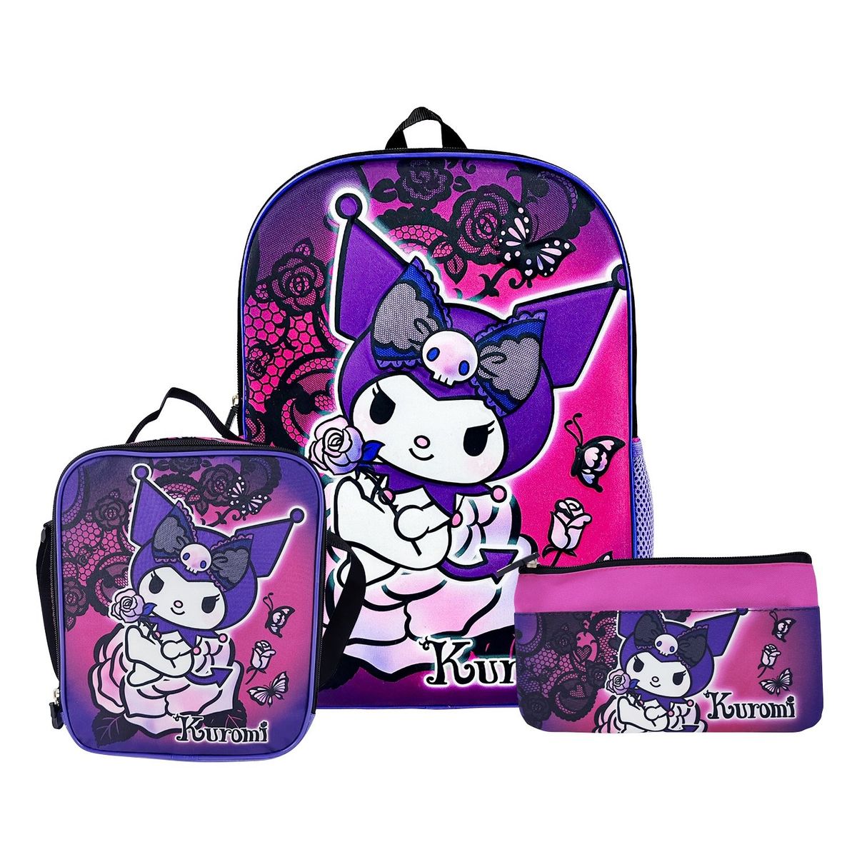 SCOOL - Set KUROMI Mochila-Lonchera-Cartuchera marca Scool