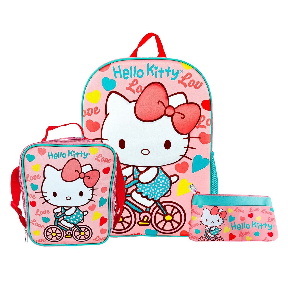 SCOOL - Set HELLO KITTY Mochila-Lonchera-Cartuchera marca Scool