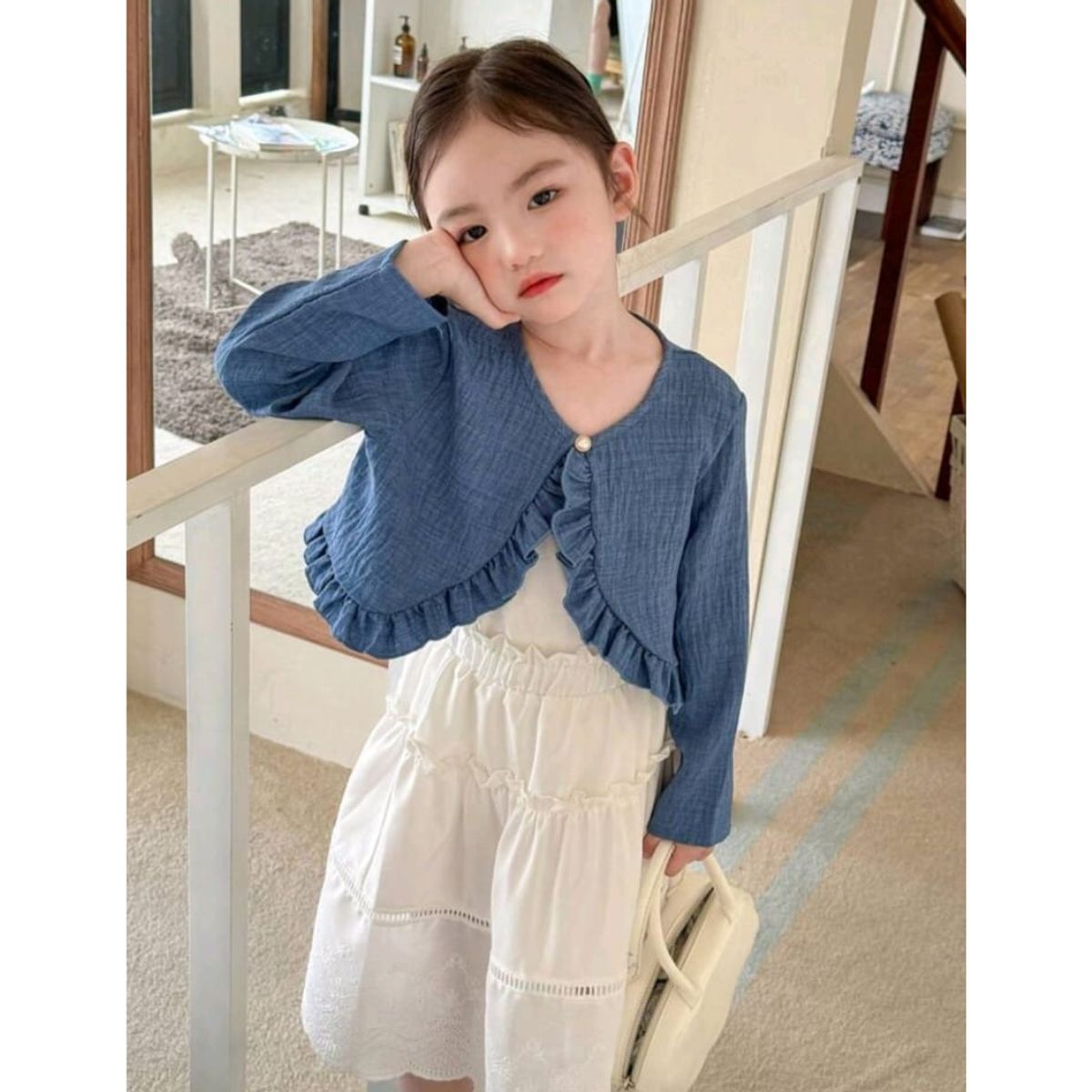 GENERICO - SHEIN Chaqueta de manga larga con ribete