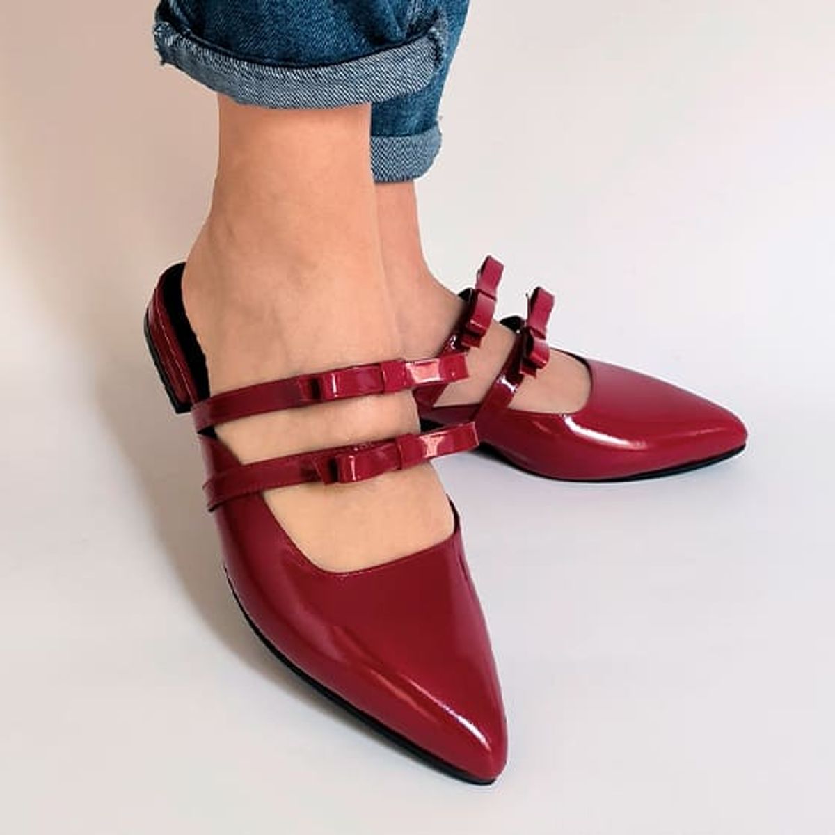 IRISABA - BALERINA DE CUERO IRISABA PARA MUJER SIENNA ROJO