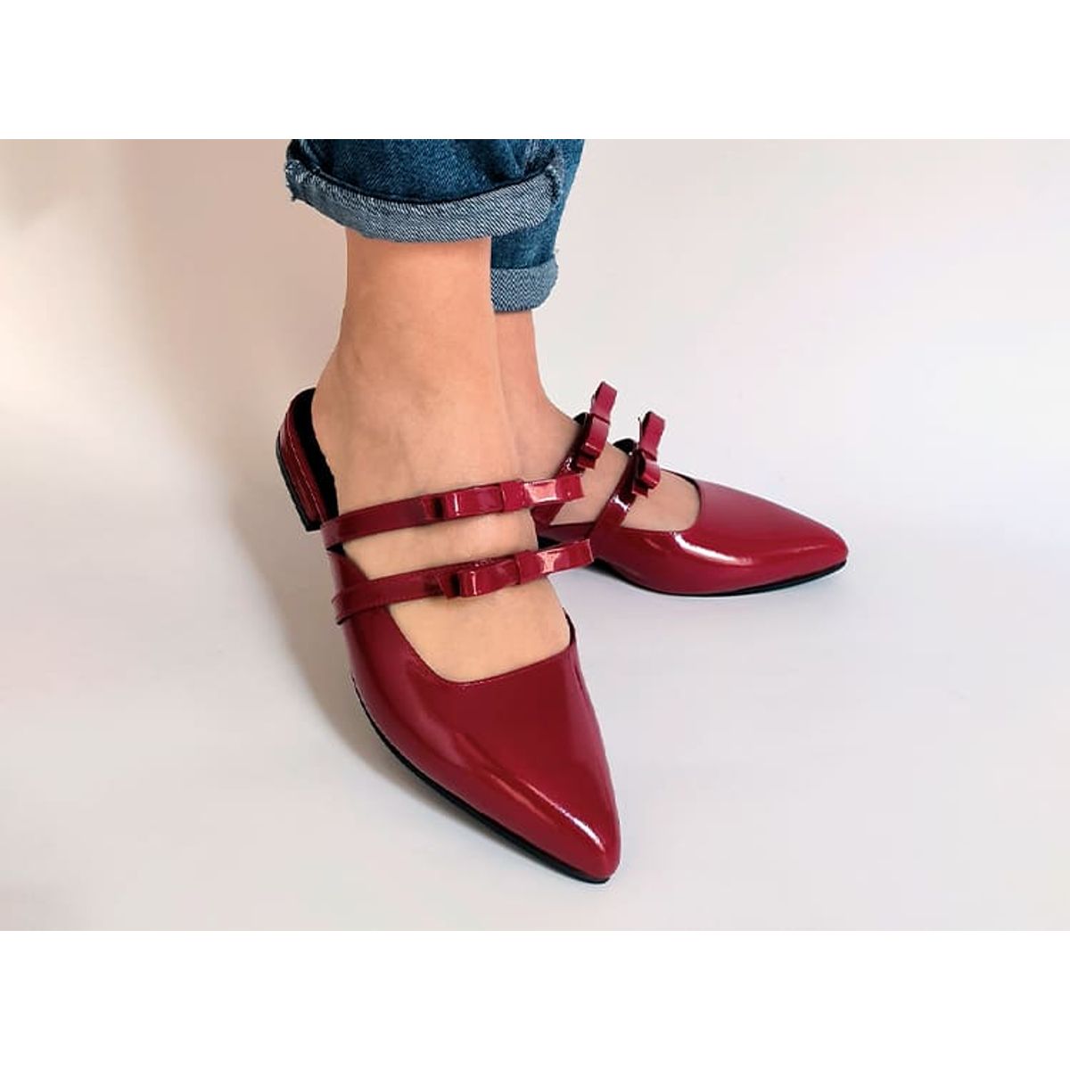 IRISABA - BALERINA DE CUERO IRISABA PARA MUJER SIENNA ROJO