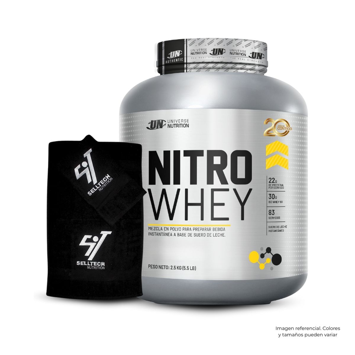 UNIVERSE NUTRITION - Nitro Whey 2.5 kg Chocolate+Toalla