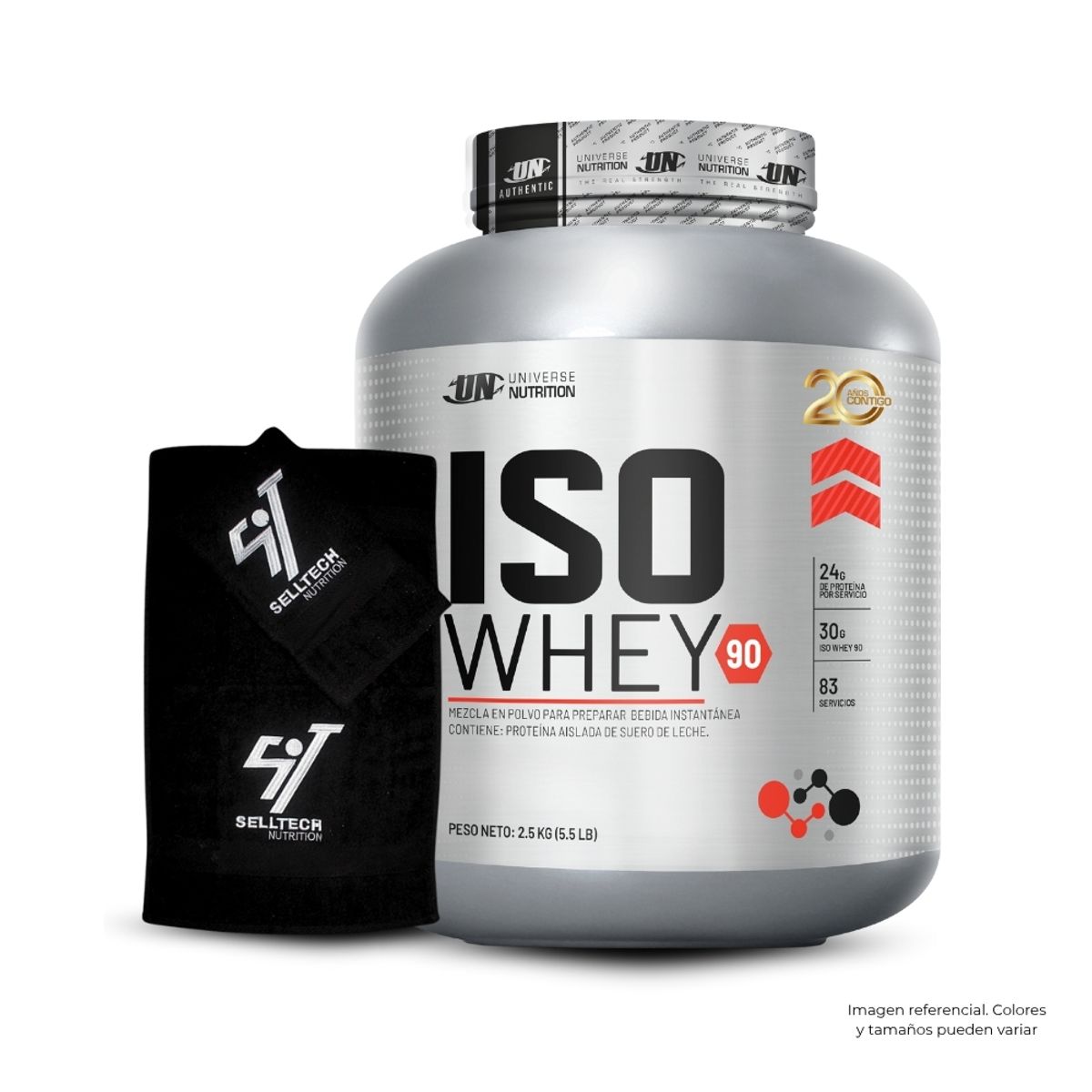UNIVERSE NUTRITION - Iso Whey 90 de 2.5 kg Cookies+Toalla