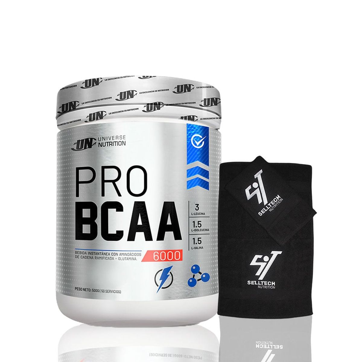 UNIVERSE NUTRITION - Aminoácidos Pro Bcaa UN 500gr Naranja+Toalla