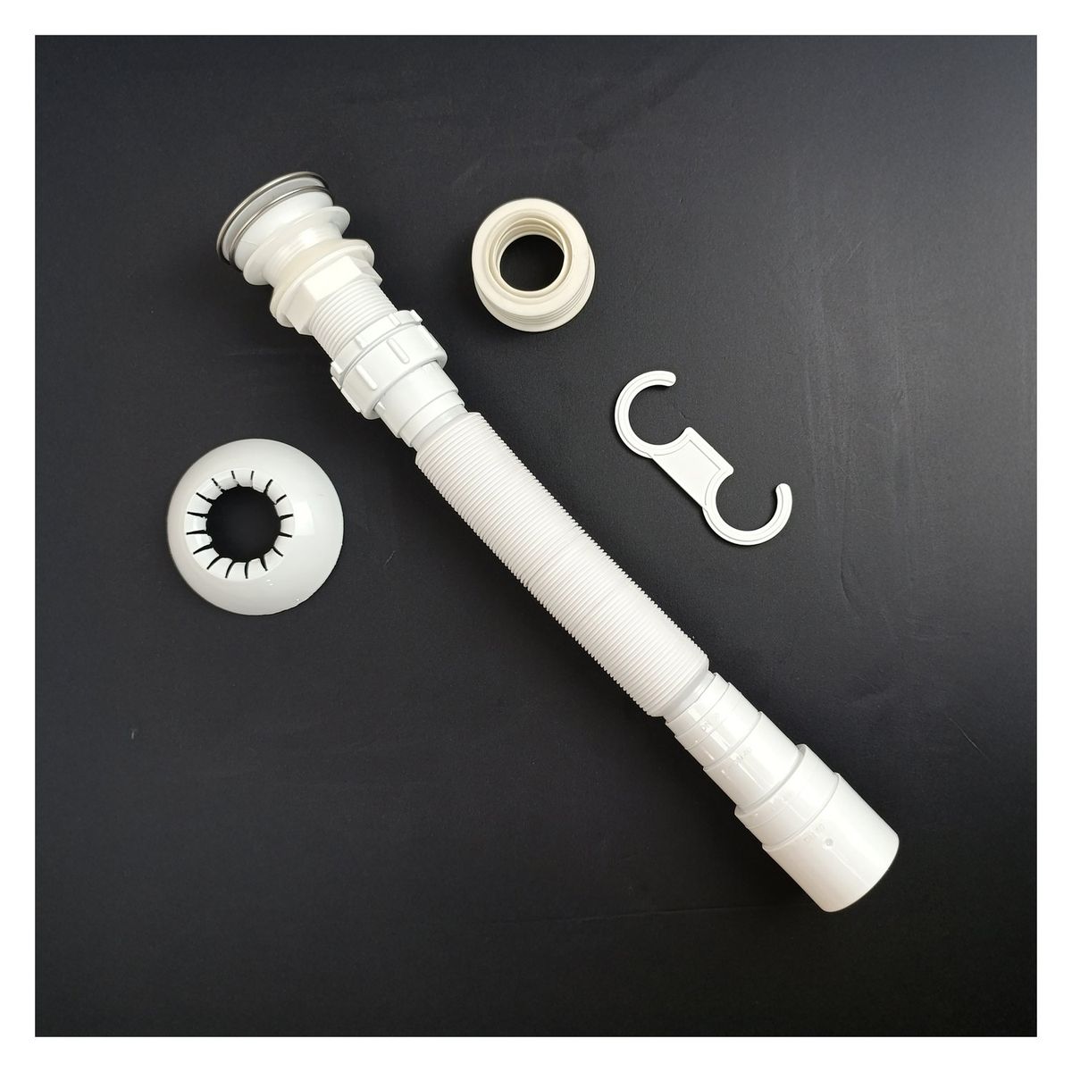 STONE - DESAGUE POP UP GRANDE C/TRAMPA CORRUGADA  PVC BLANCO  STONE