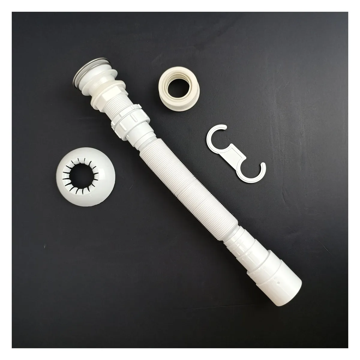 STONE - DESAGUE POP UP GRANDE C/TRAMPA CORRUGADA  PVC BLANCO  STONE