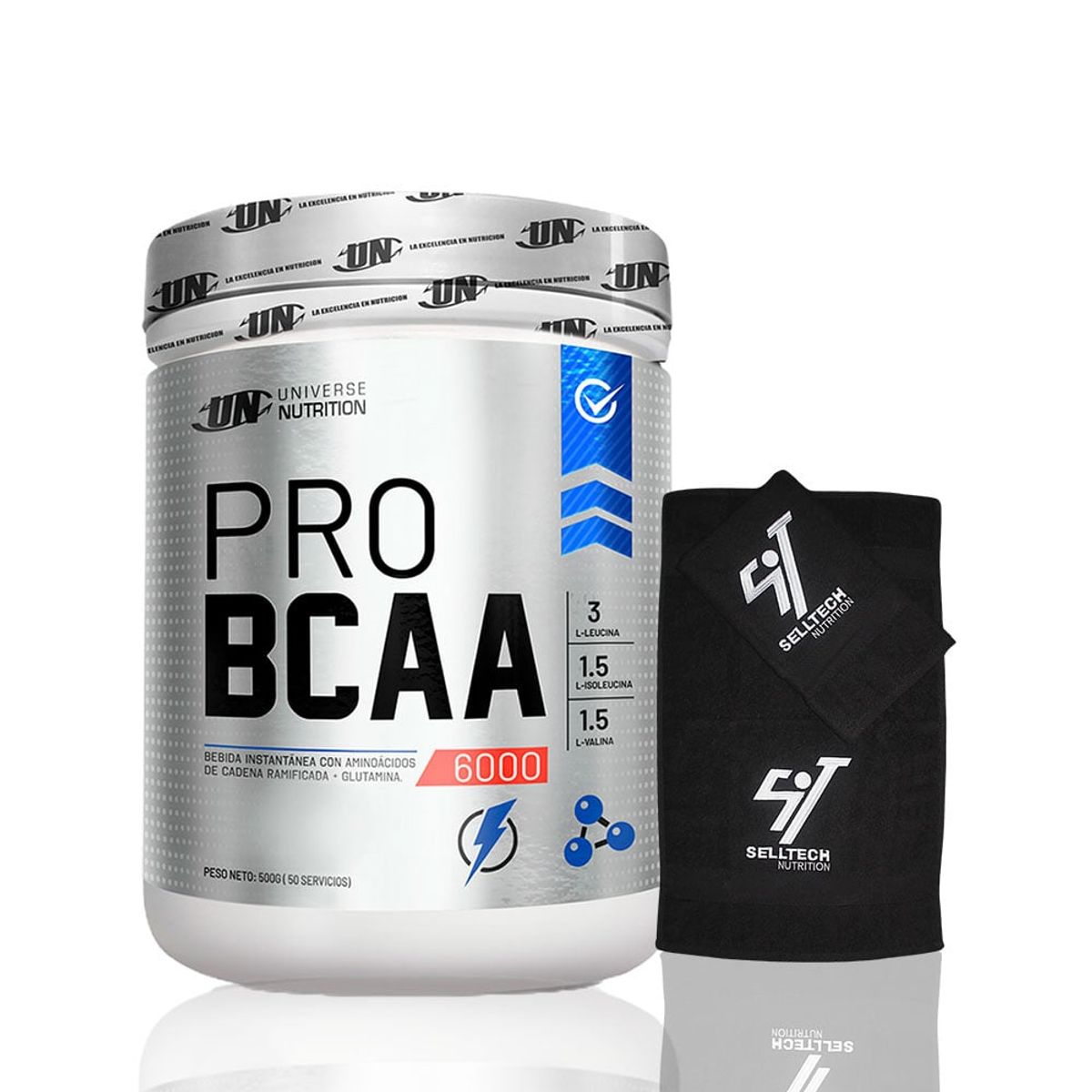 UNIVERSE NUTRITION - Aminoácidos Pro Bcaa UN 500gr Citrus Punch+Toalla