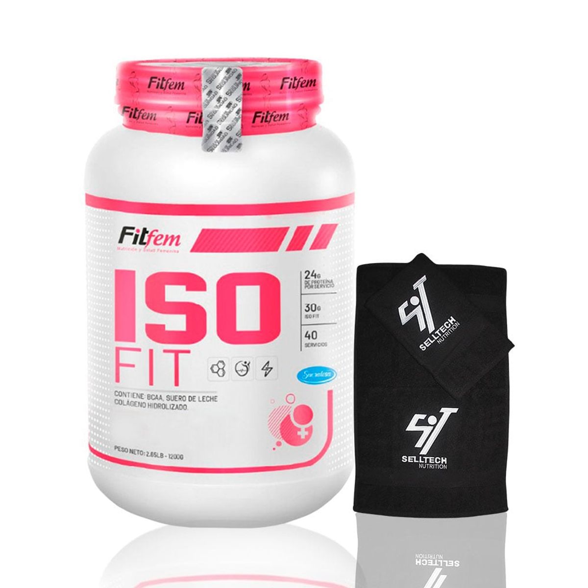 FITFEM - Proteína Iso Fit 1kg Chocolate + Toalla