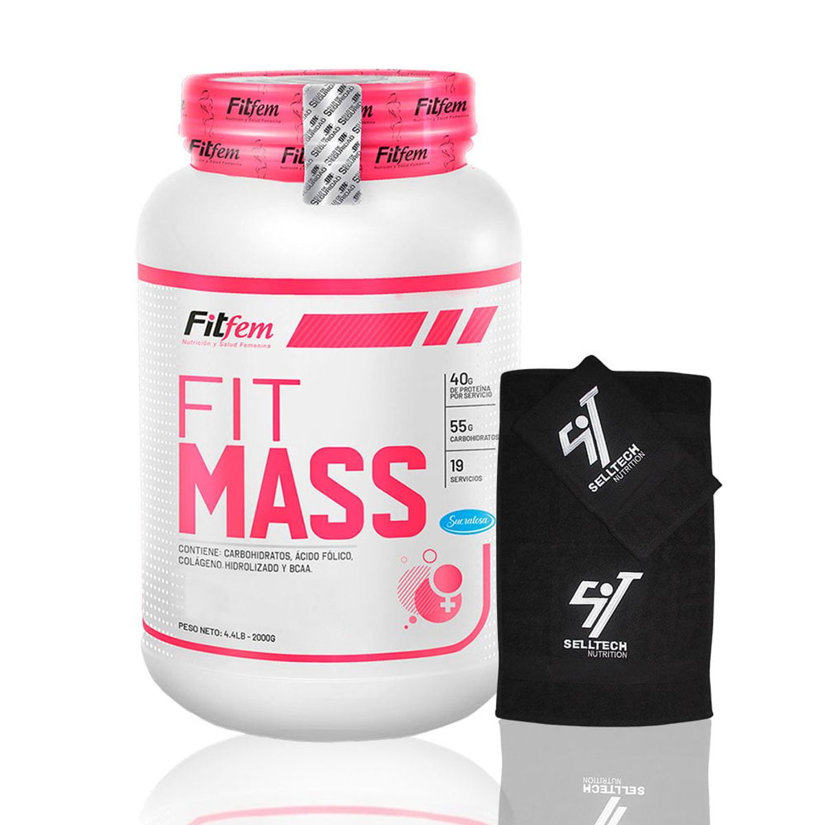 FITFEM - Proteína Fitfem Fit Mass 2kg Vainilla + Toalla