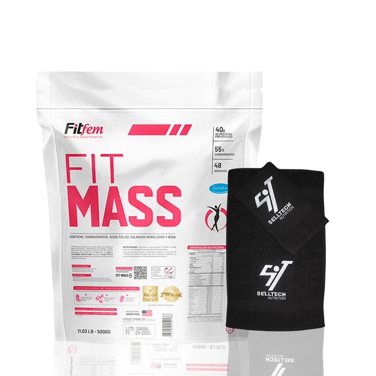 FITFEM - Proteína Fitfem Fit Mass 5kg Vainilla + Toalla