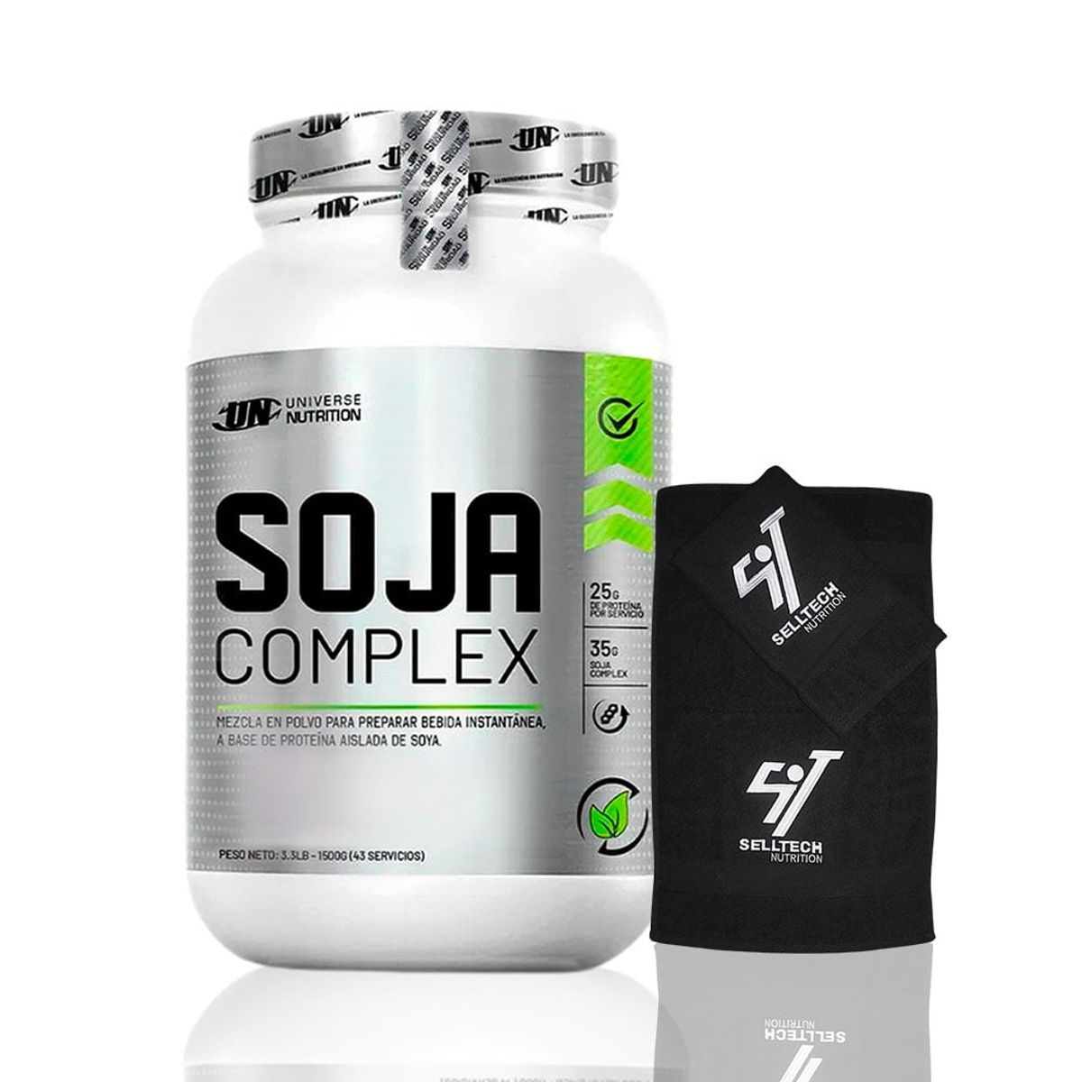 UNIVERSE NUTRITION - Proteína de Soja Complex 1.5 kg Vainilla+Toalla