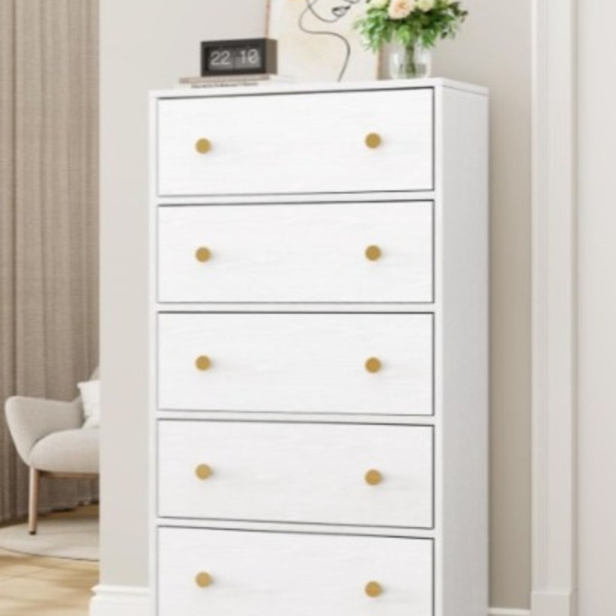 NACION MUEBLES - CÓMODA BLANCA TOMY NM