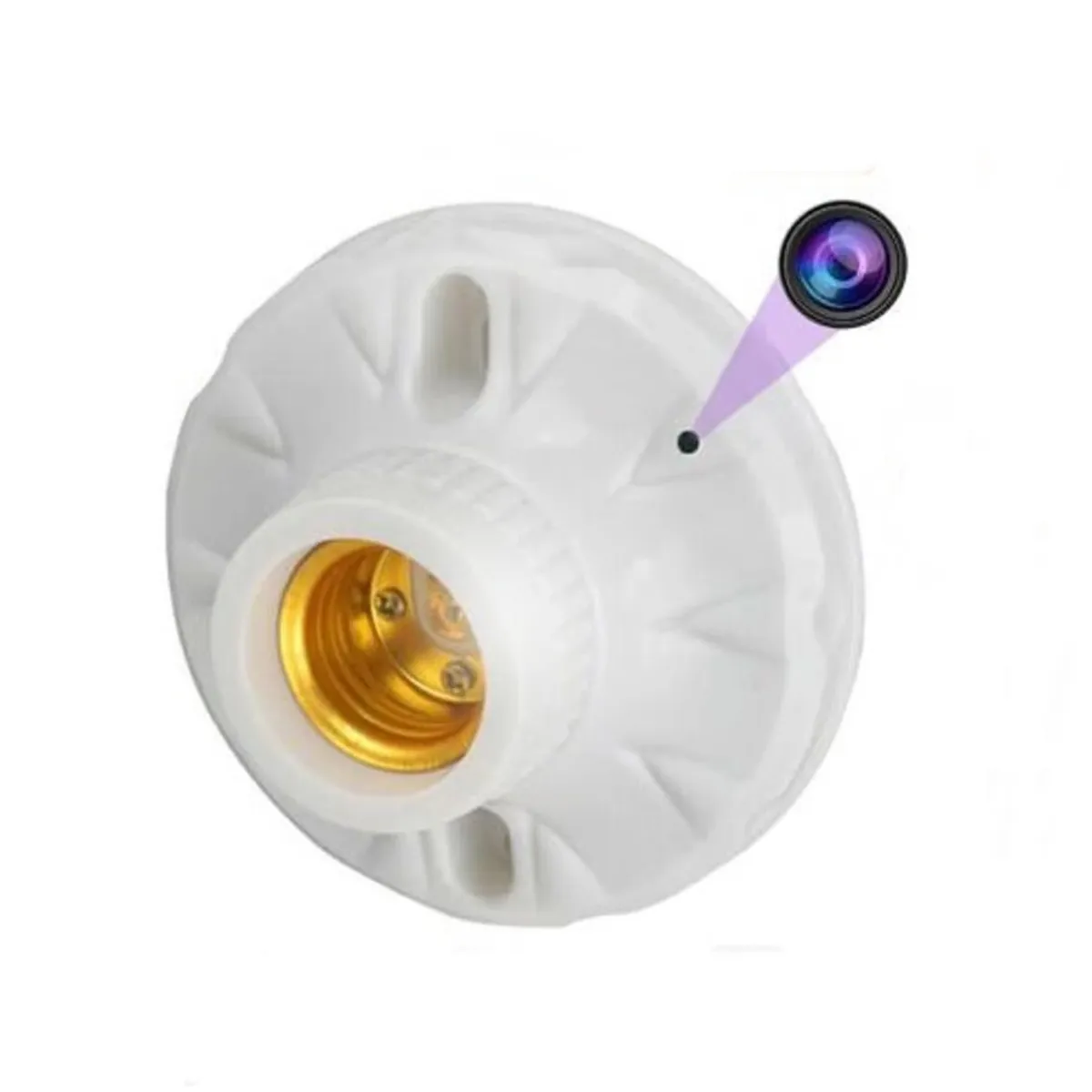 NEO DIGITAL - Cámara espía oculta tipo socket de foco wifi 1080P 32GB 102W