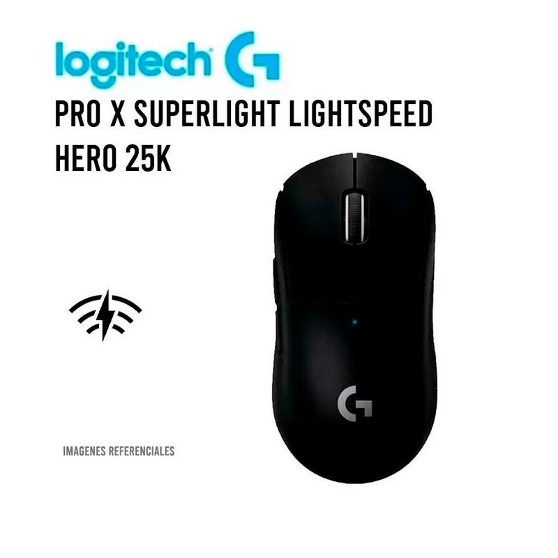 LOGITECH - Logitech Mouse G Pro X Superlight Wireless Hero 25K Negro