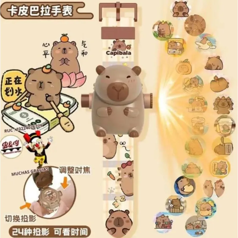 GENERICO - Reloj Proyector Capibara  para niños y niñas