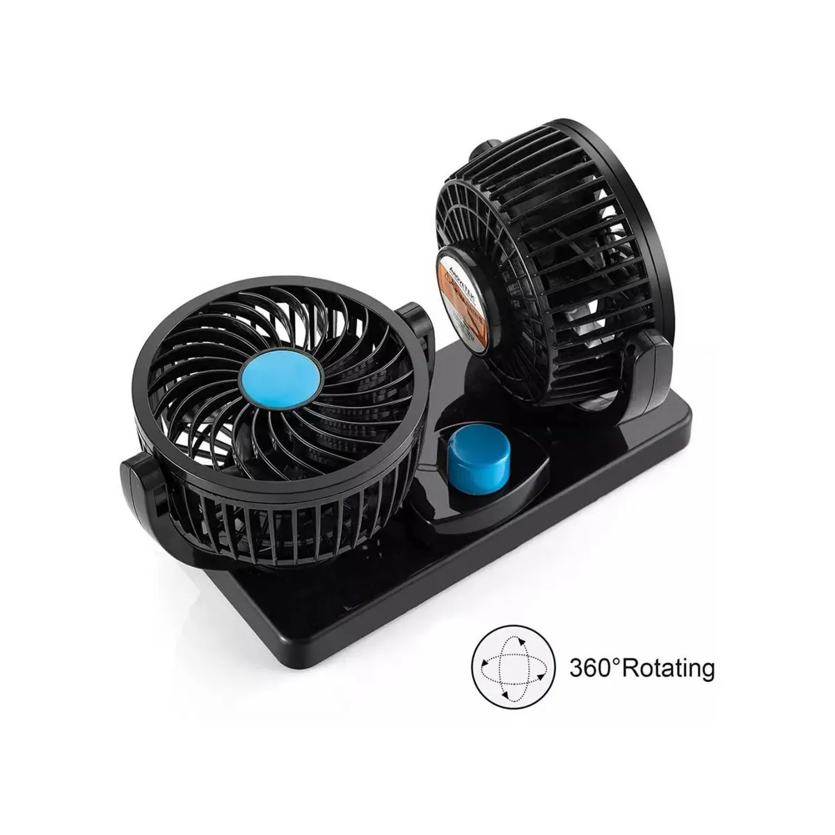 GENERICO - Ventilador Para Auto Doble Cabezal Graduable 12v