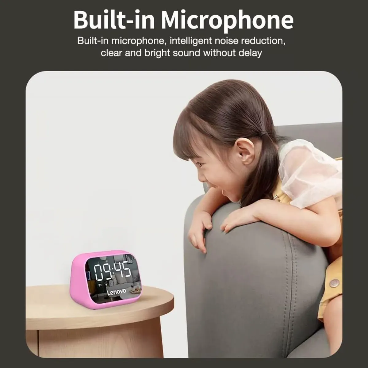 LENOVO - Parlante Bluetooth despertador Lenovo TS13 Speaker PINK